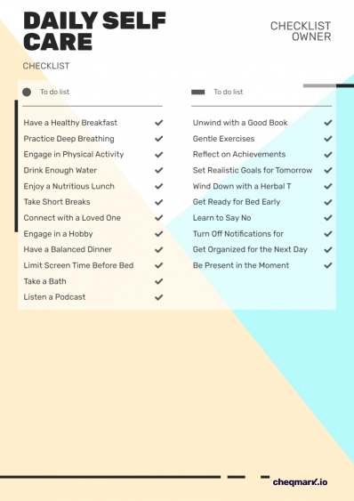 Daily Self-Care Checklist