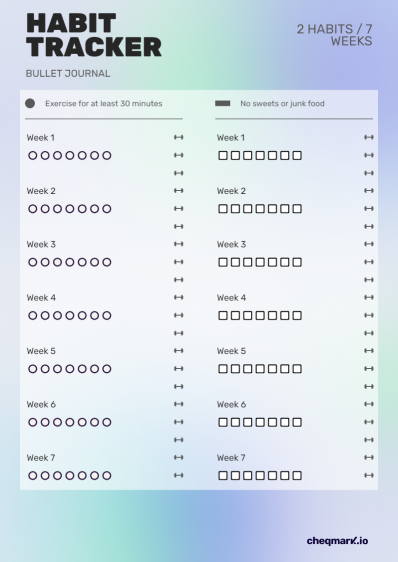 Healthy Habits Tracker Planner