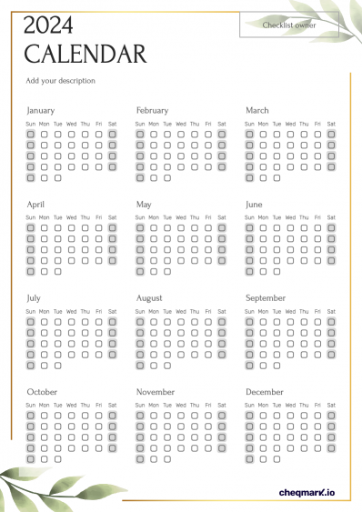 2024 Printable Calendar