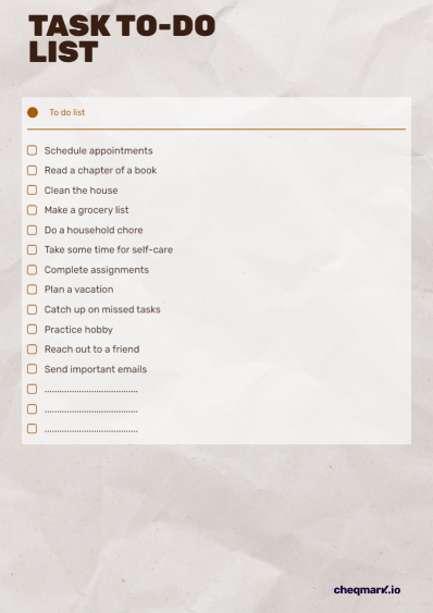 Task to-do list