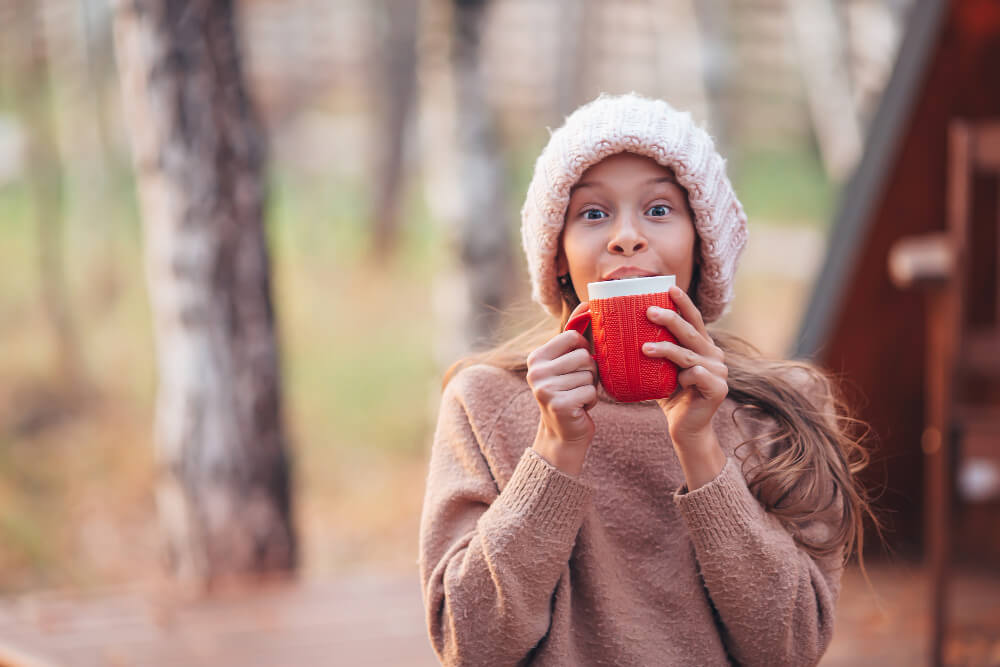 hot chocolate outside