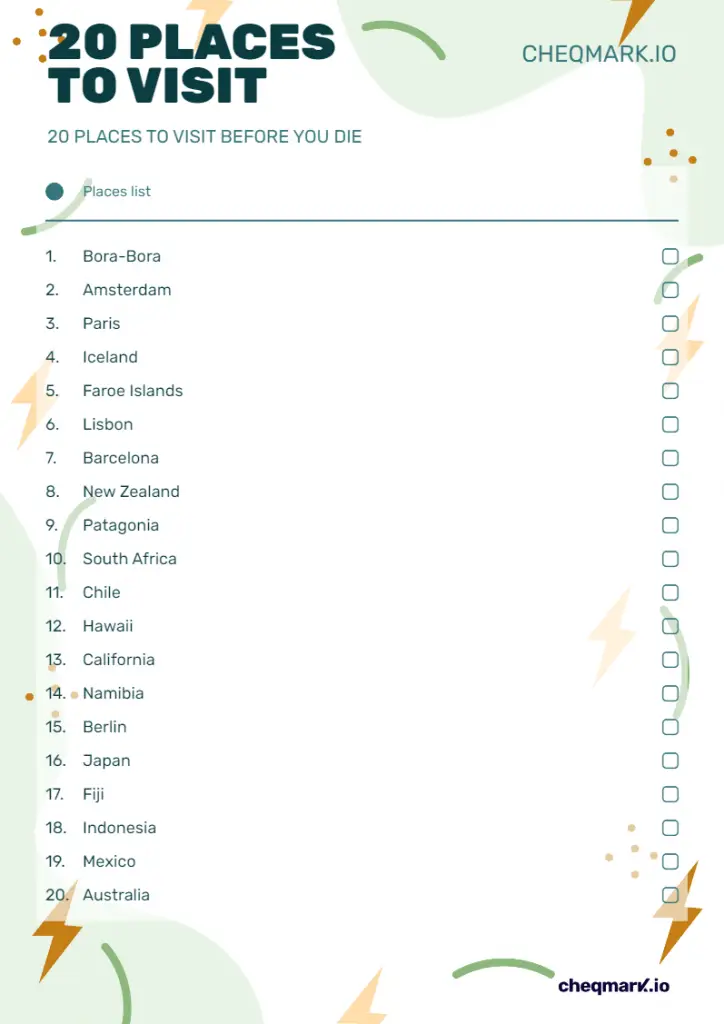 travel checklist